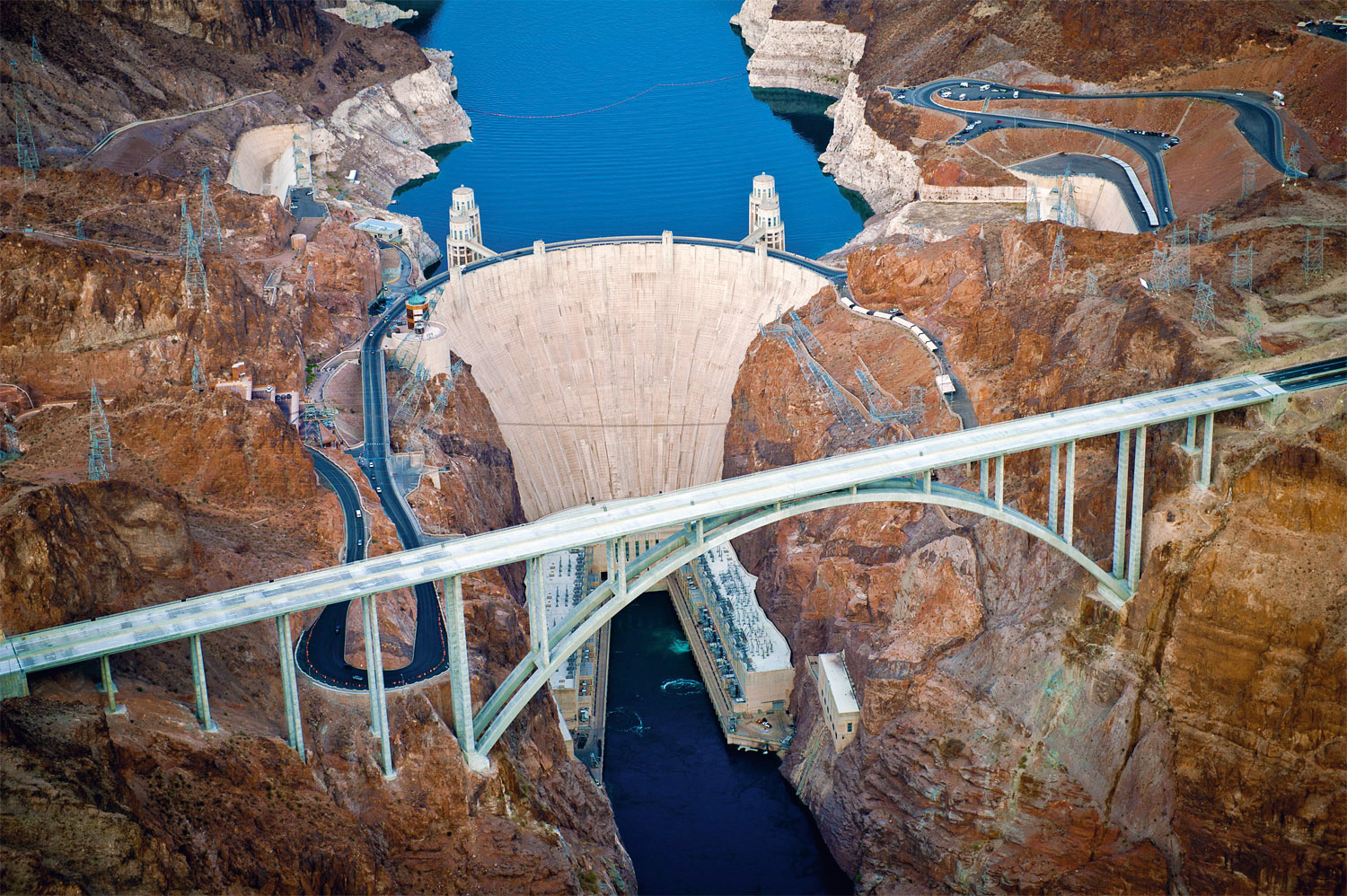 Aerial view of the Hoover Dam